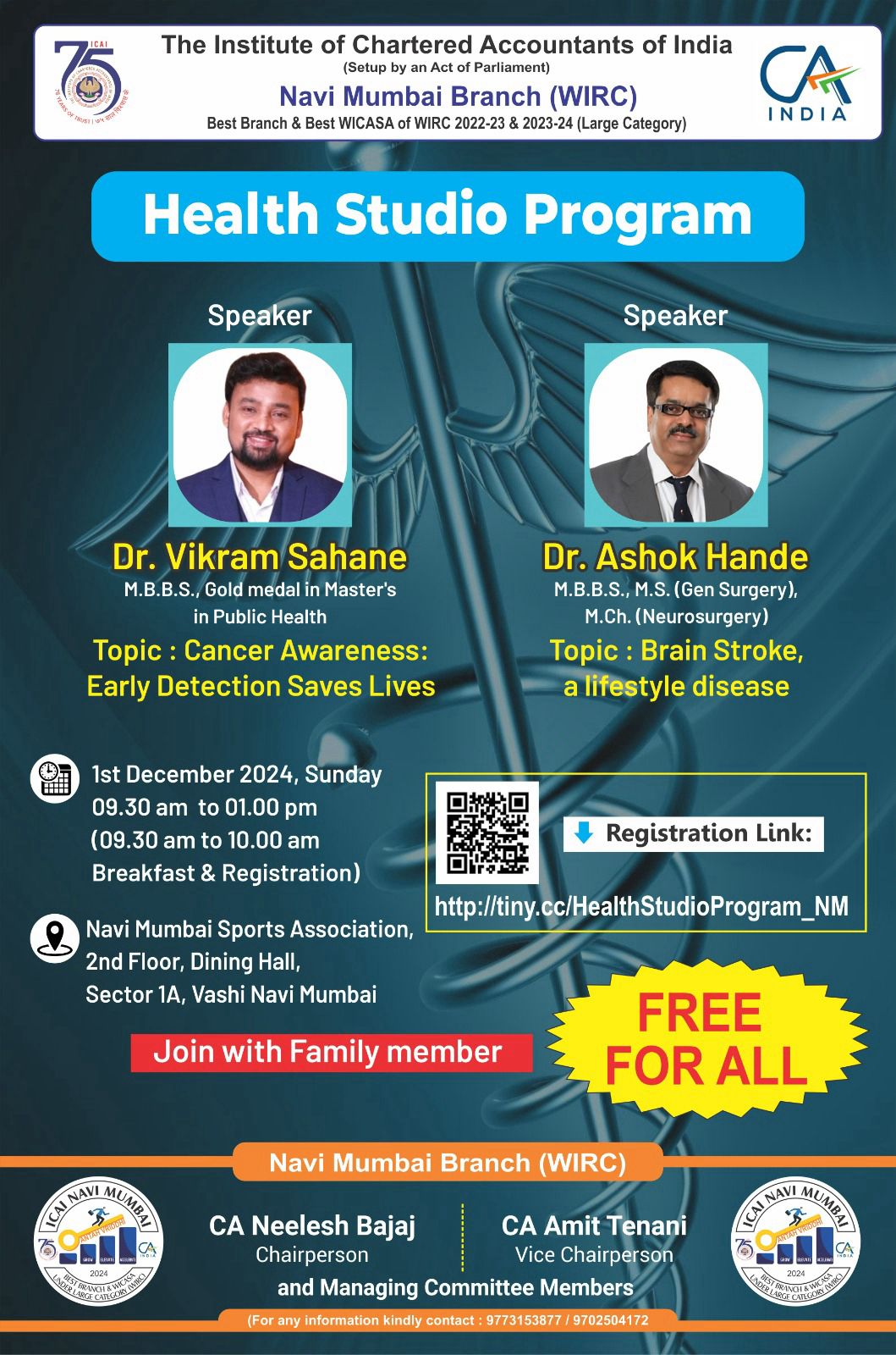 Brainstroke Awareness Lecture at ICAI Navi Mumbai